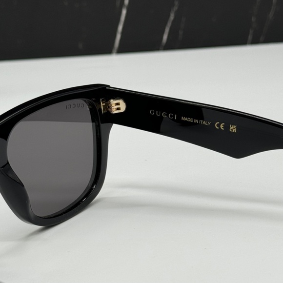 NEW GUCCI GG1427S 001 UNISEX SUNGLASSES GUCCI GG 1427S 001 BLACK GREY EYEWEAR - Picture 14 of 16
